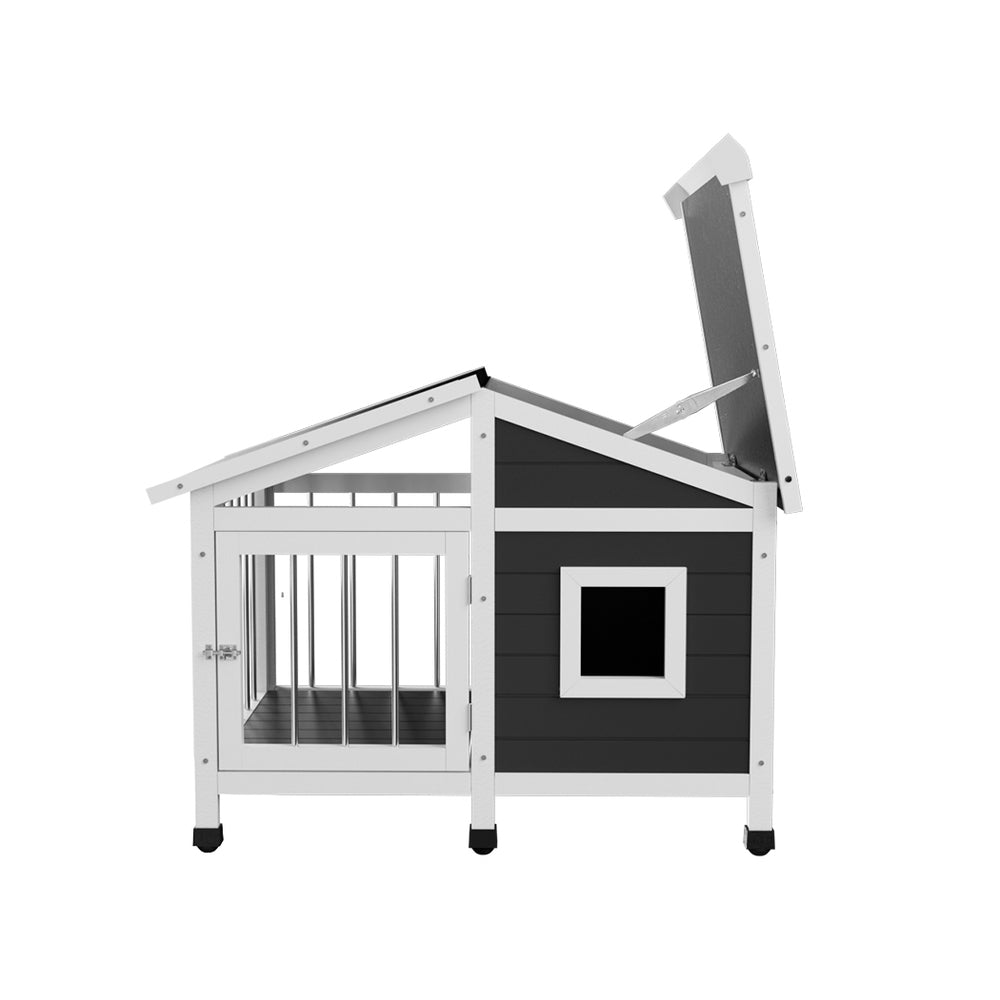 i.Pet Dog Kennel House Large Wooden Outdoor Pet Kennels Indoor Puppy C