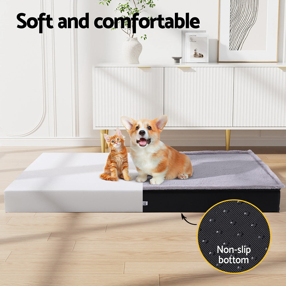 i.Pet Pet Bed Dog Cat Extra Large Calming Soft Sofa Foam Cushion Washable Cover Grey - i.Pet