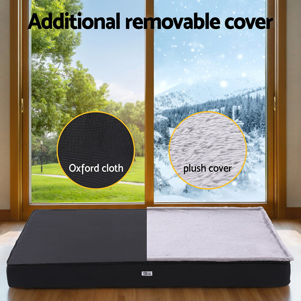 i.Pet Pet Bed Dog Cat Extra Large Calming Soft Sofa Foam Cushion Washable Cover Grey - i.Pet