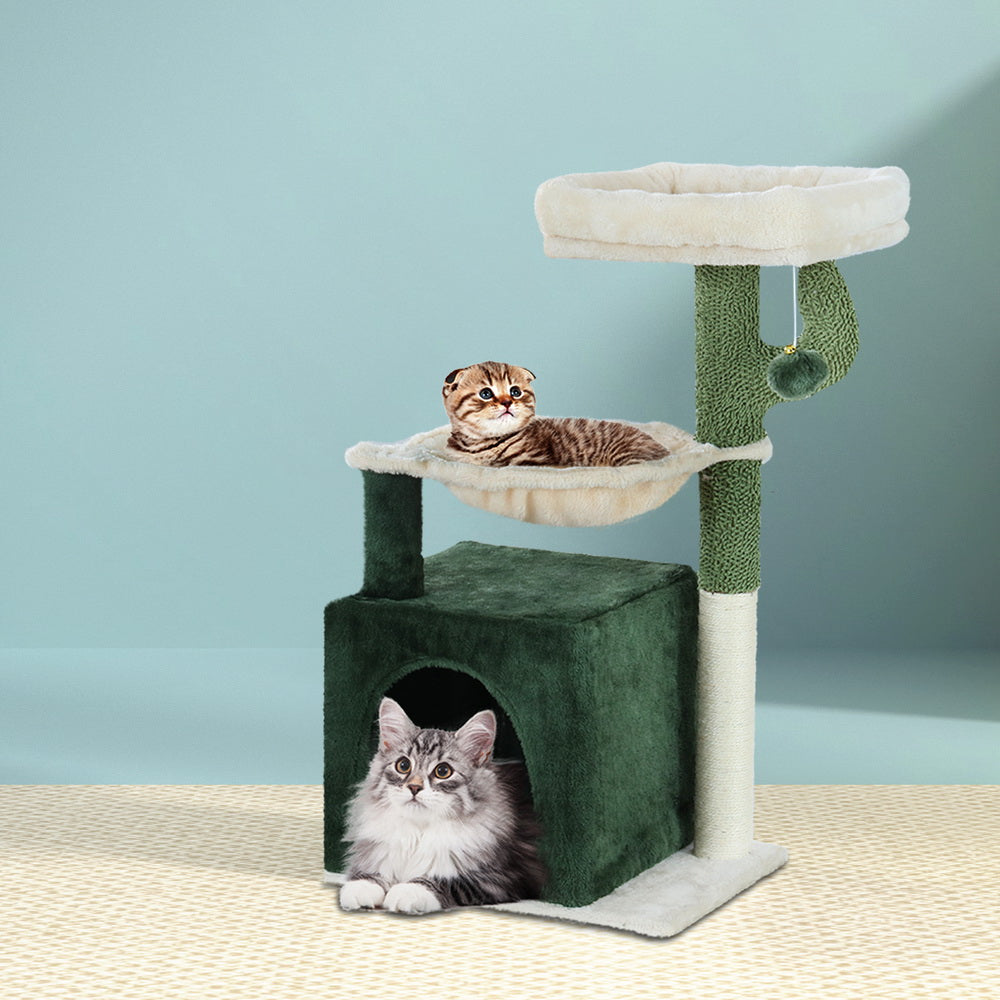 Cat Tree 78cm Scratching Post Tower Scratcher Wood Condo House B