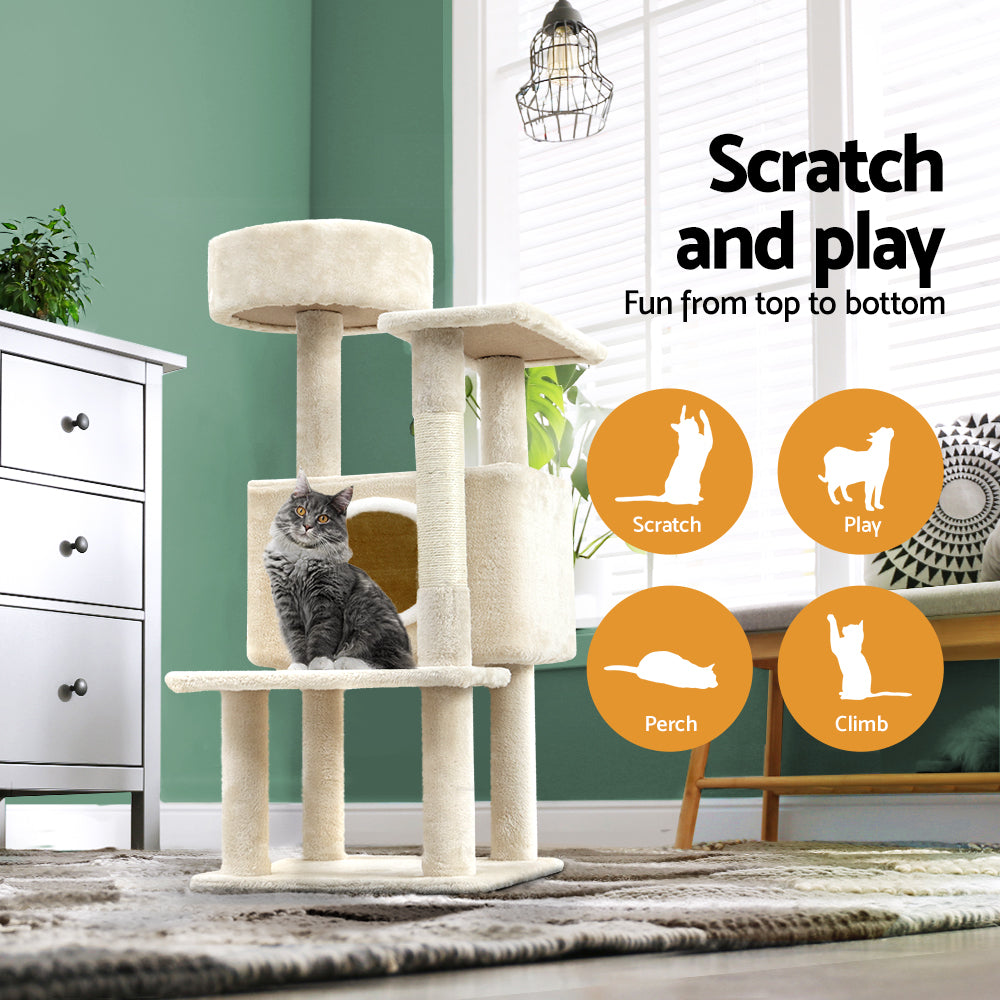 i.Pet Cat Tree 90cm Scratching Post Tower Scratcher Wood Condo House Bed Trees - i.Pet
