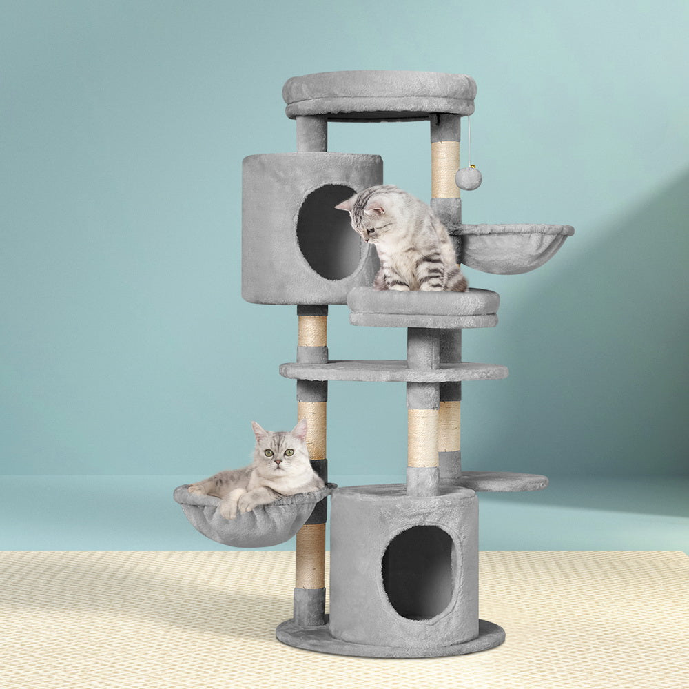 i.Pet Cat Tree 123cm Tower Scratching Post Scratcher Wood Condo House Bed Toys - i.Pet
