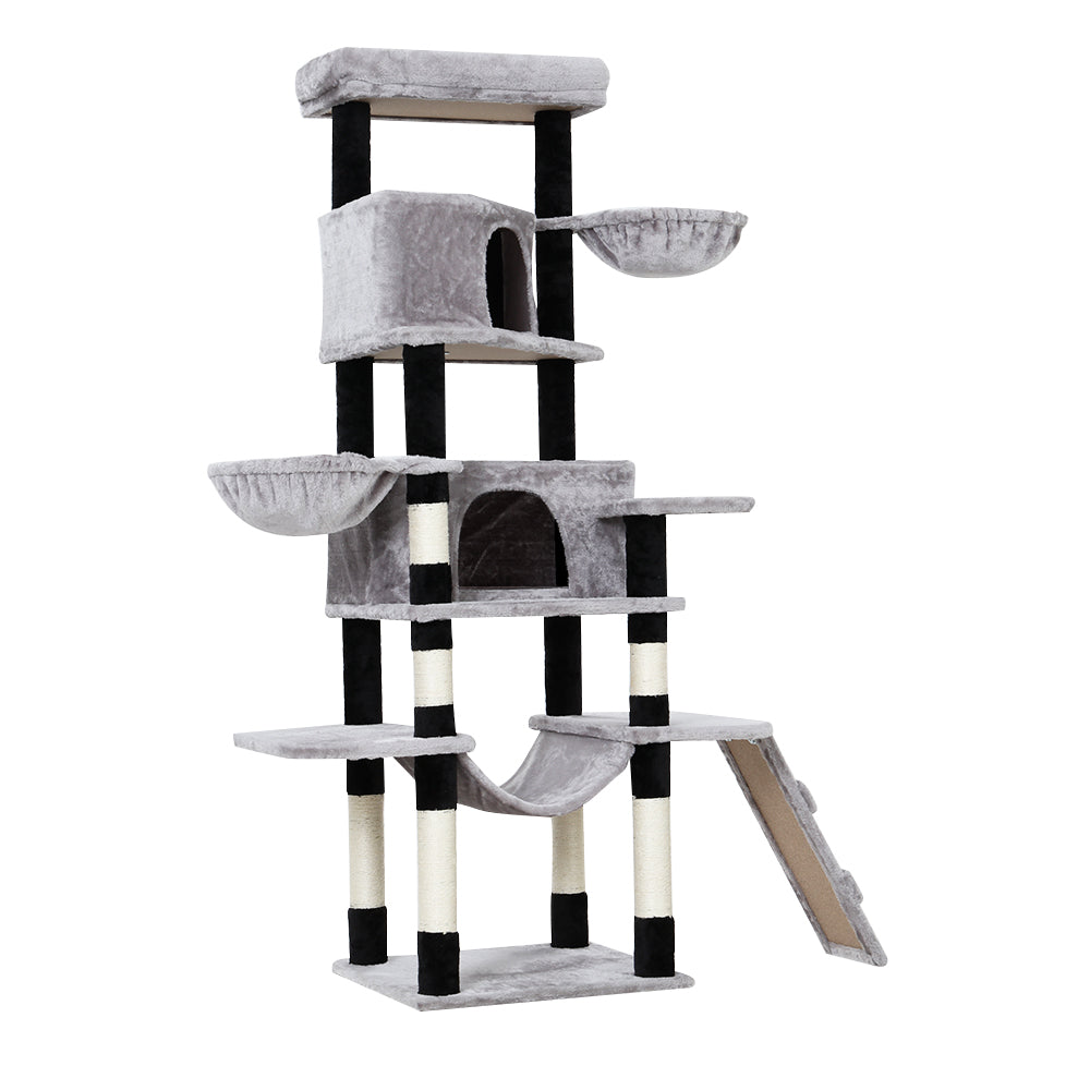 i.Pet Cat Tree 161cm Tower Scratching Post Scratcher Wood Condo House Play Bed - i.Pet