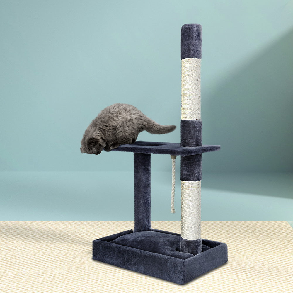 i.Pet Cat Tree 102cm Scratching Post Tower Scratcher Condo House Board Grey - i.Pet