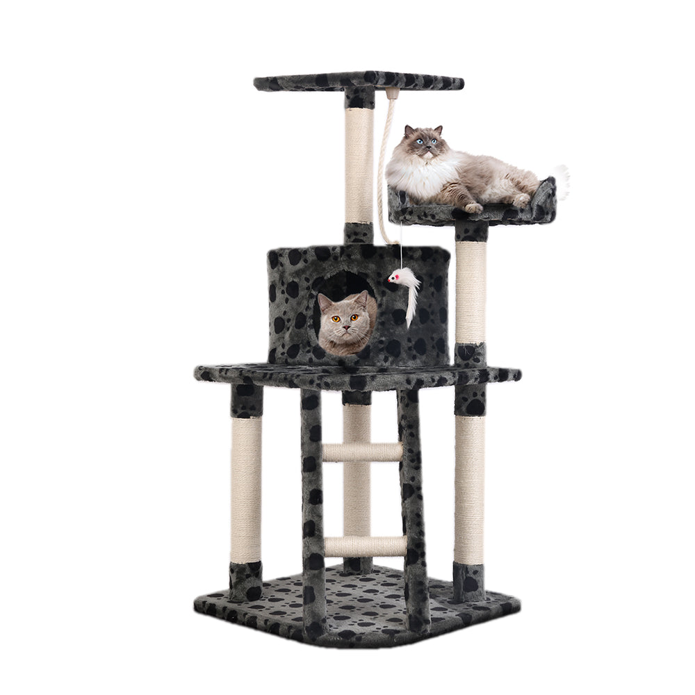 i.Pet Cat Tree 120cm Tower Scratching Post Scratcher Trees Bed Wood Condo Toys Bed - i.Pet