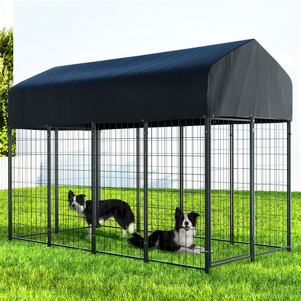 Dog Kennel Extra Large House Outdoor Playpen Pet Puppy Metal Bac