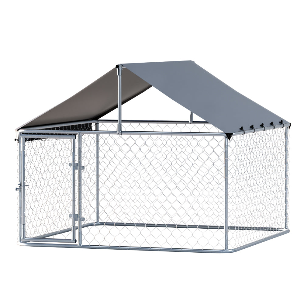 i.Pet Dog Kennel Large House XL Pet Run Cage Puppy Outdoor Enclosure With Roof - i.Pet