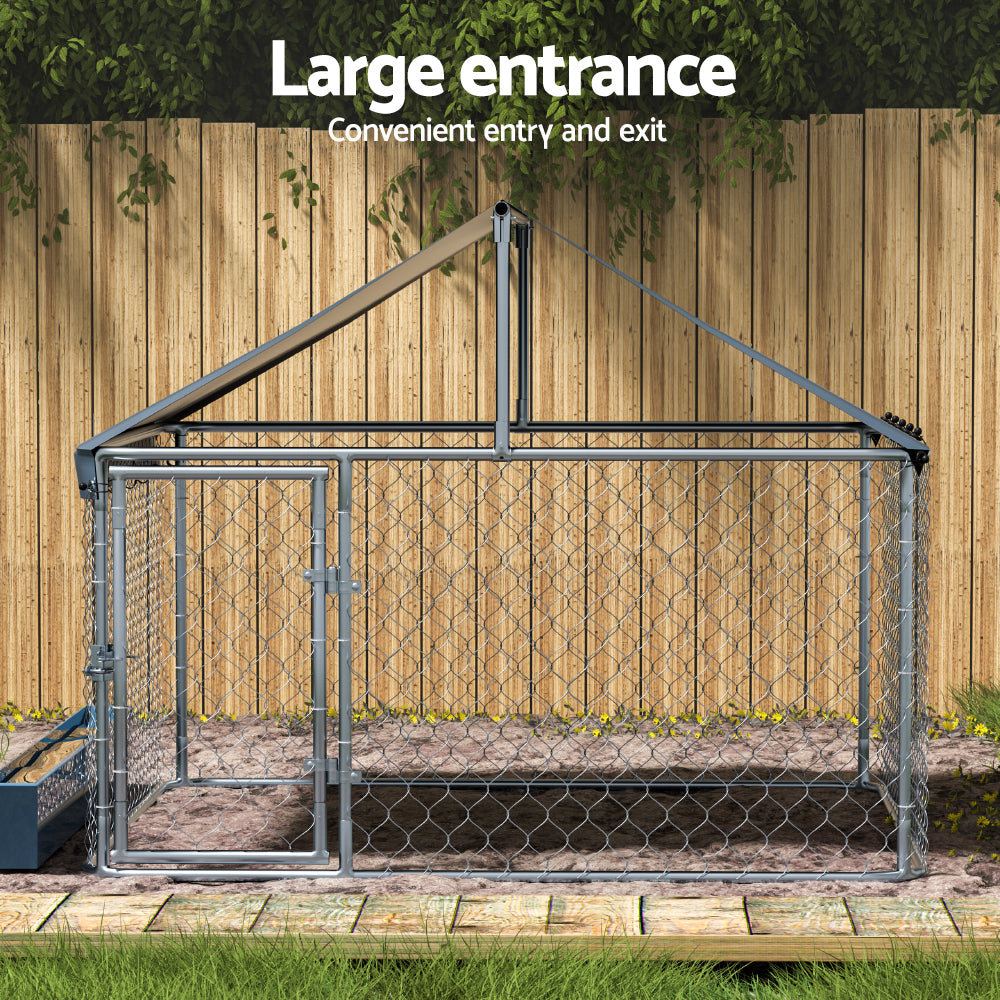 i.Pet Dog Kennel Large House XL Pet Run Cage Puppy Outdoor Enclosure With Roof - i.Pet