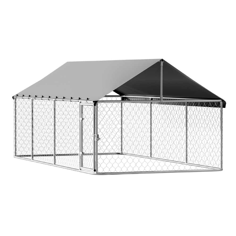 i.Pet Dog Kennel Large House XL Pet Run Cage Puppy Outdoor Enclosure 2Mx4M - i.Pet