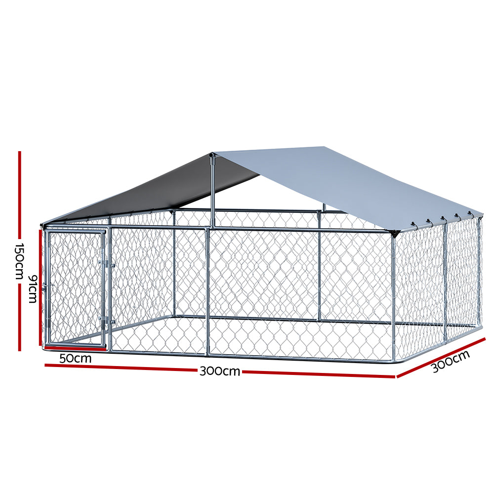 i.Pet Dog Kennel Large House XXL Pet Run Cage Puppy Outdoor Enclosure With Roof - i.Pet