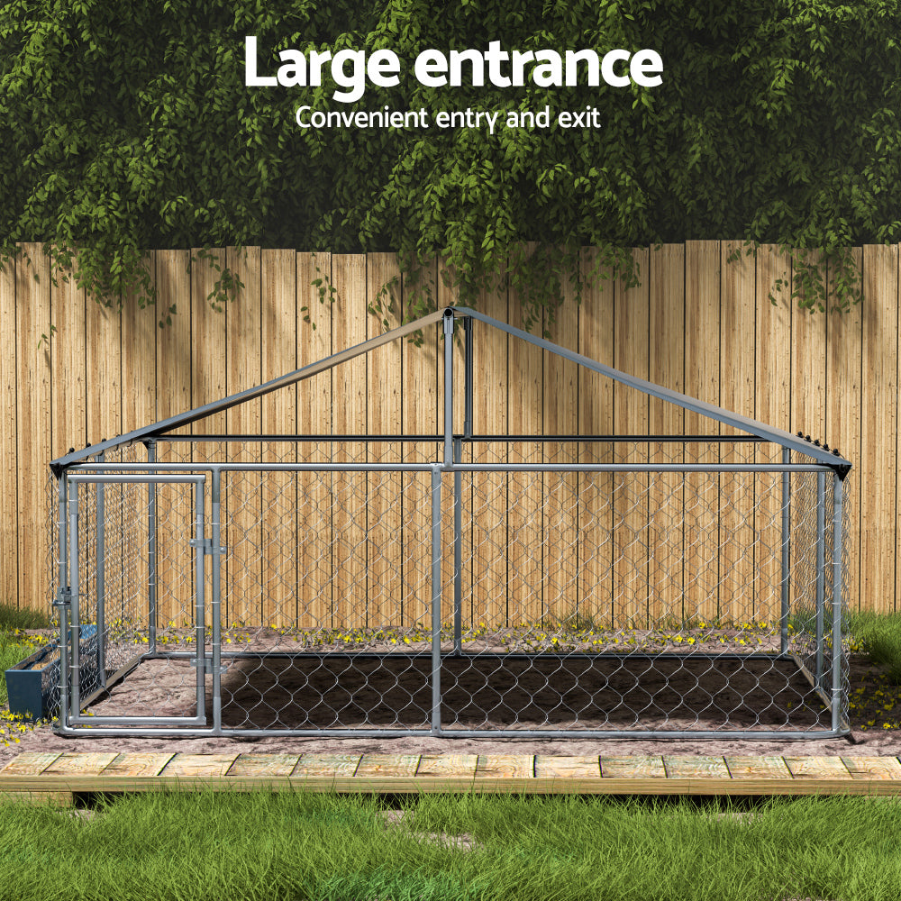 i.Pet Dog Kennel Large House XXL Pet Run Cage Puppy Outdoor Enclosure With Roof - i.Pet