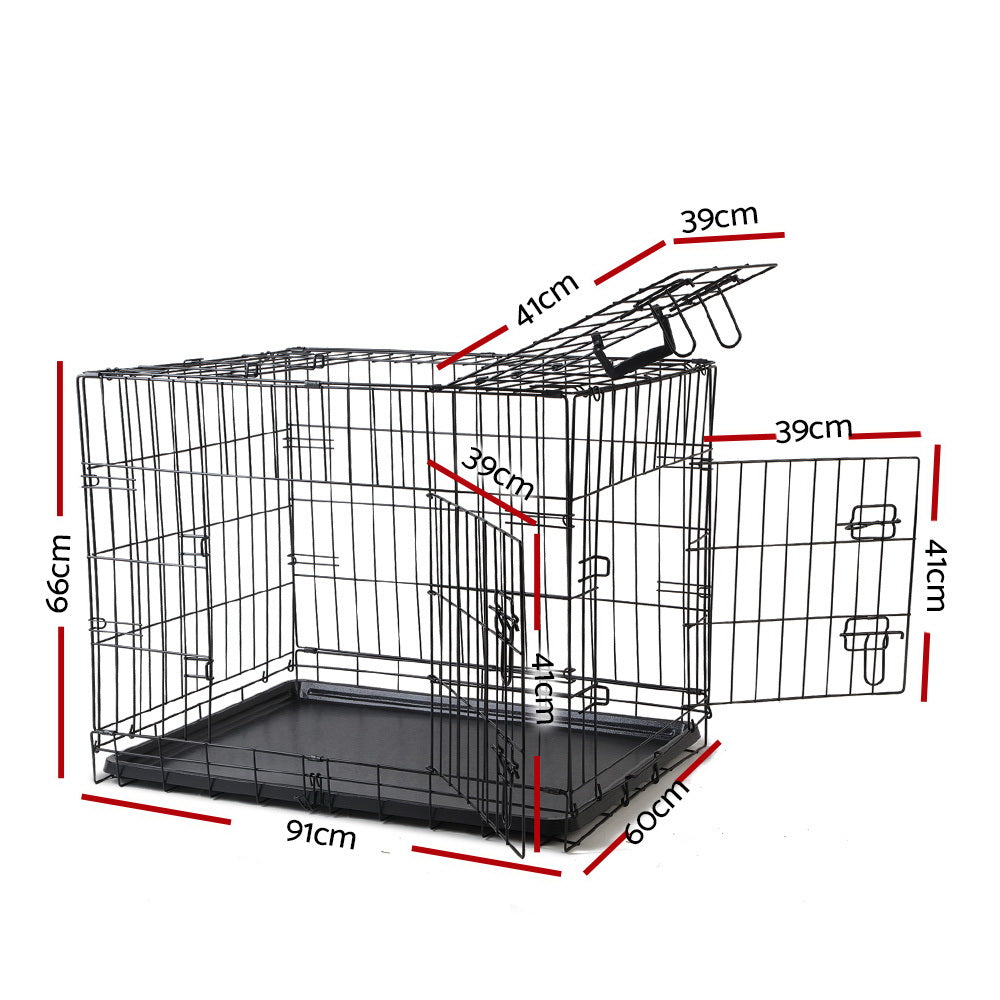 i.Pet 36" Dog Cage Crate Kennel 3 Doors - i.Pet