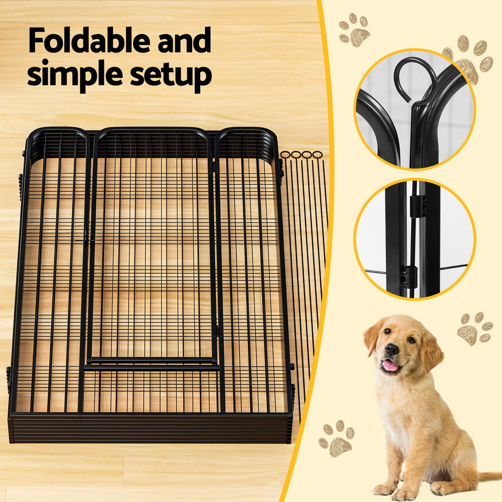 i.Pet Pet Dog Playpen 48 Enclosure 8 Panel Cage Kennel Puppy Fence Play Pen - i.Pet