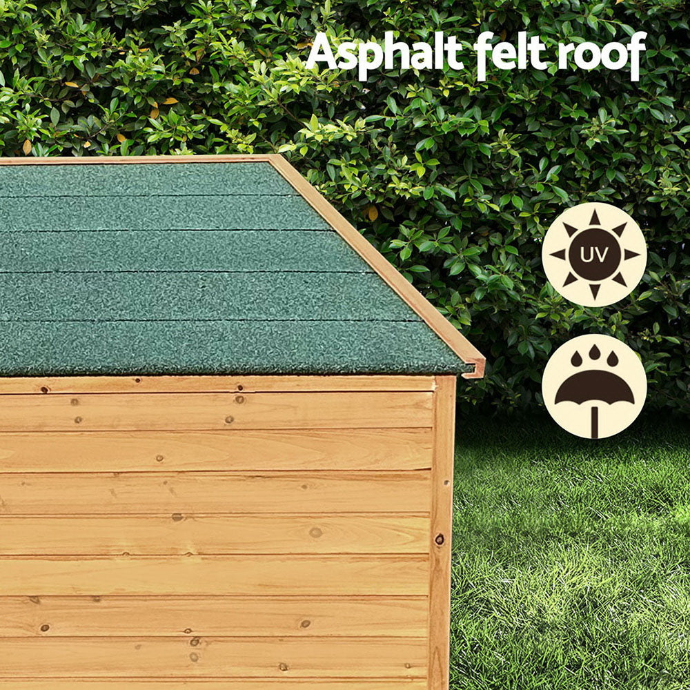 i.Pet Dog Kennel Extra Large 2.28M Wooden House Bed Outdoor Pet Puppy Cabin Log