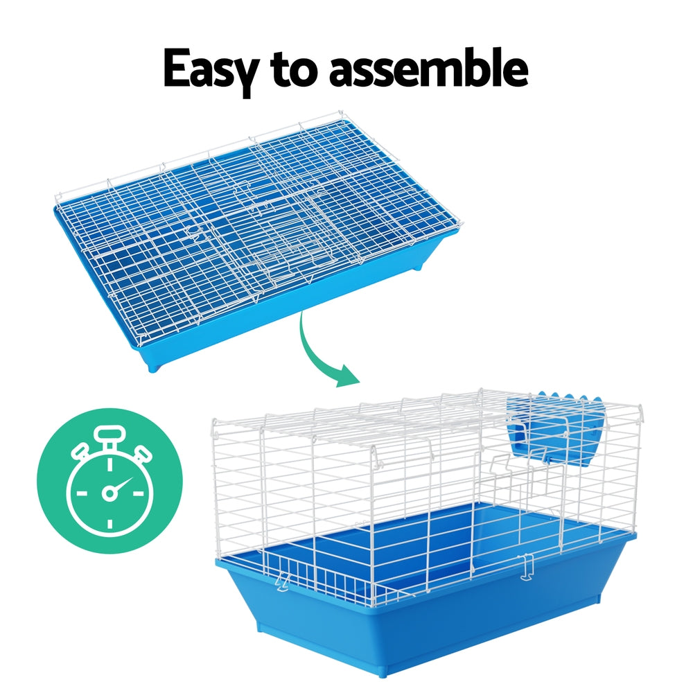 i.Pet Indoor Rabbit Cage with Stand - Blue