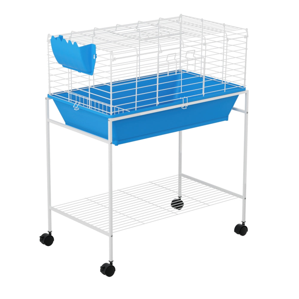 Wheeled stand rabbit cage hutch (80cm)