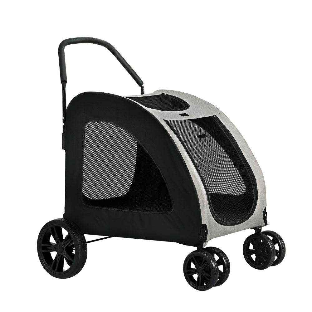 i.Pet Pet Dog Stroller Pram Large Carrier Cat Travel Foldable Strollers 4 Wheels - i.Pet