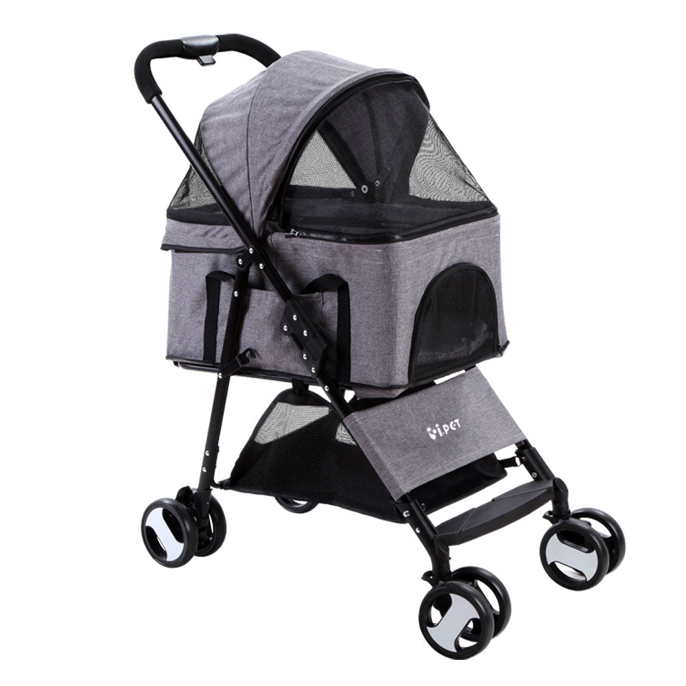 i.Pet Pet Stroller Dog Pram Cat Carrier Travel Large Pushchair Foldabl