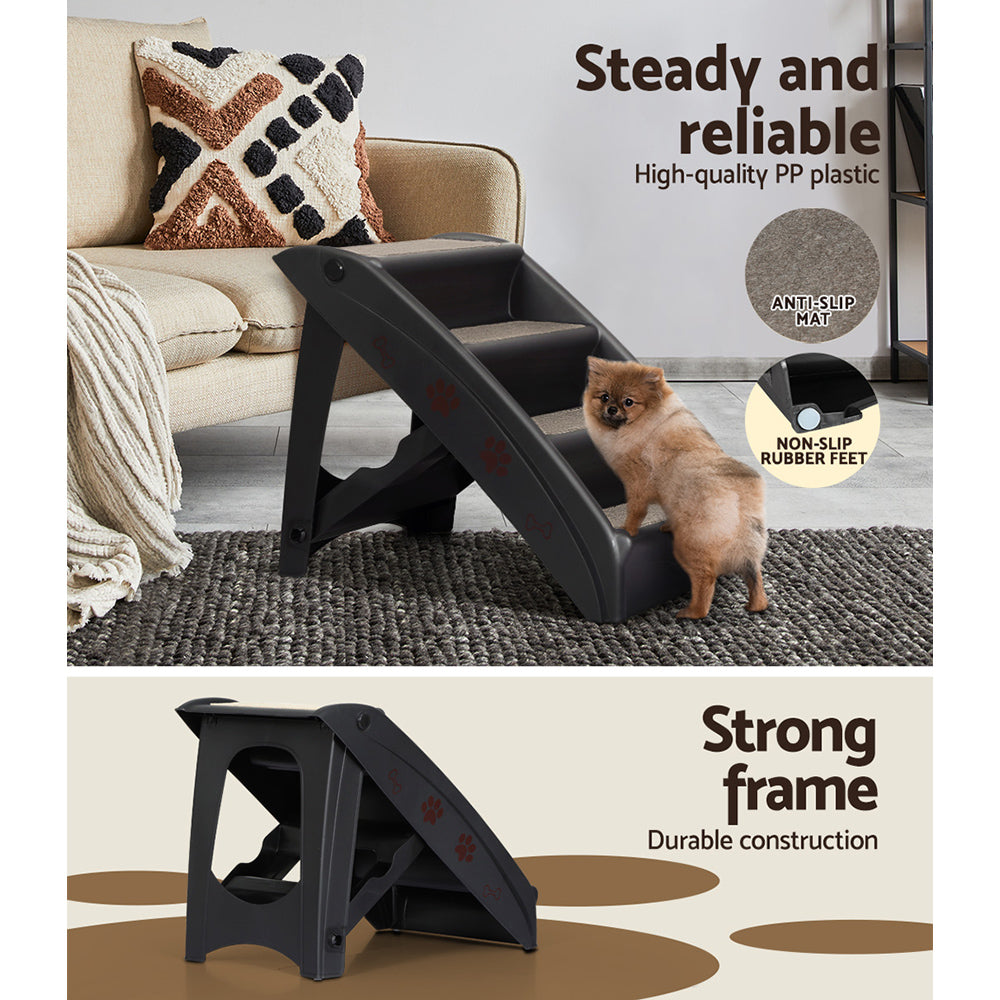 i.Pet Dog Ramp For Bed Sofa Car Pet Steps Stairs Ladder Indoor Foldable Portable - i.Pet