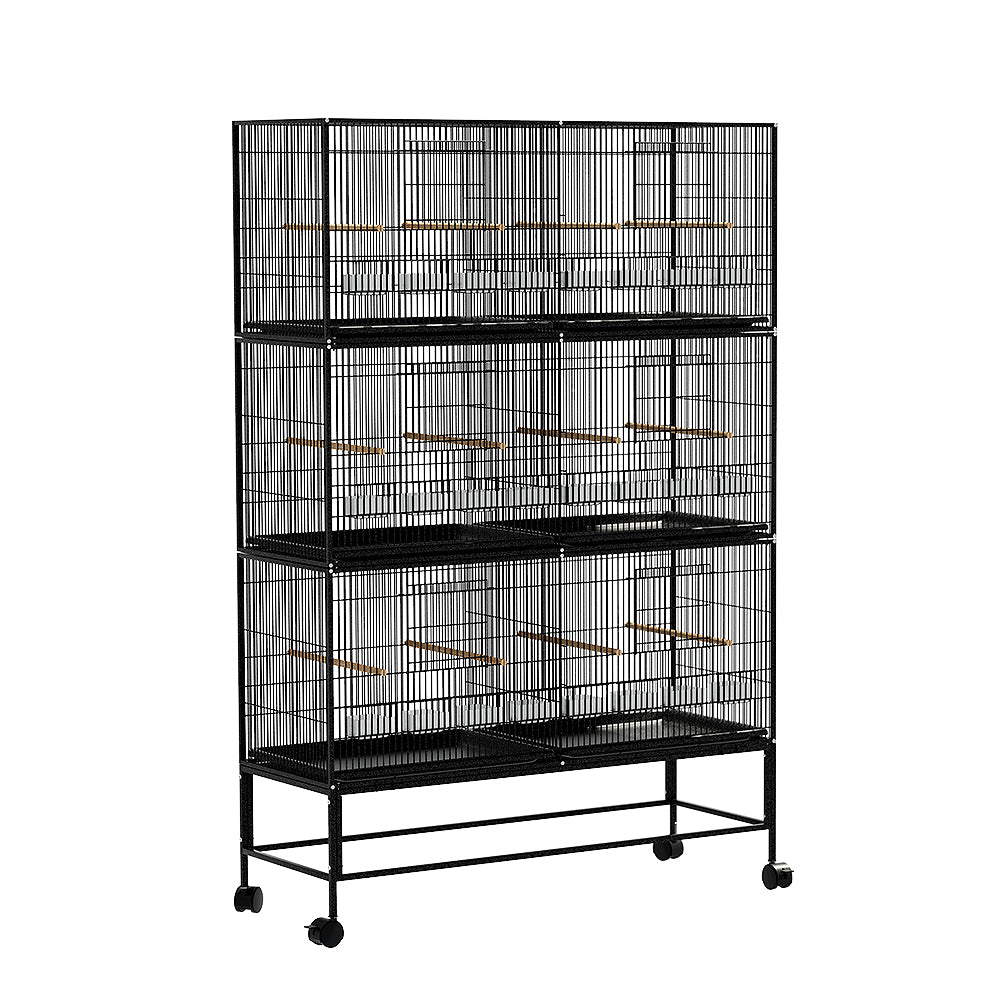 i.Pet Bird Cage Large Aviary Cages Galvanised Parrot Stand Alone Wheels 175cm - i.Pet