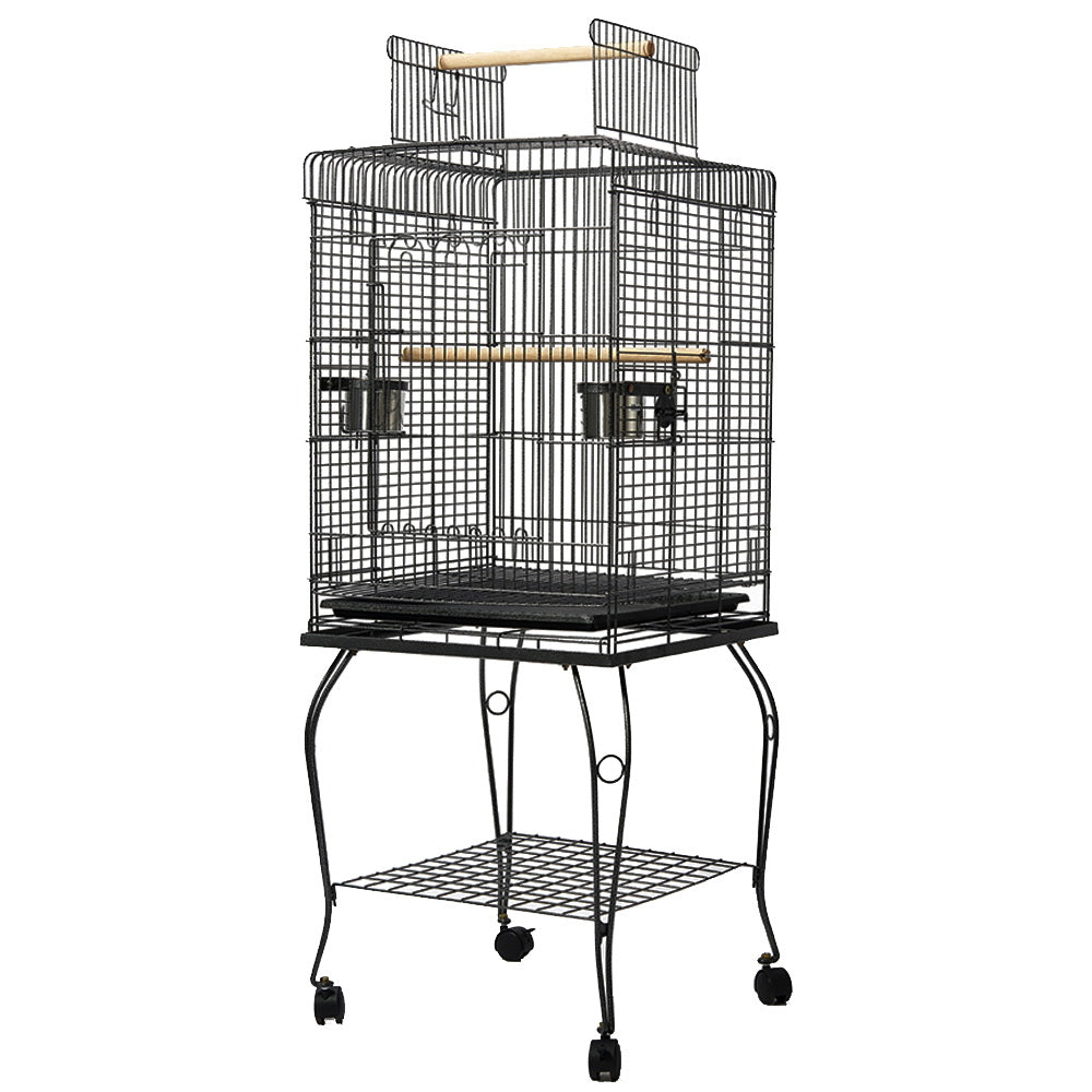 i.Pet Large Bird Cage with Perch Vintage Style - Black