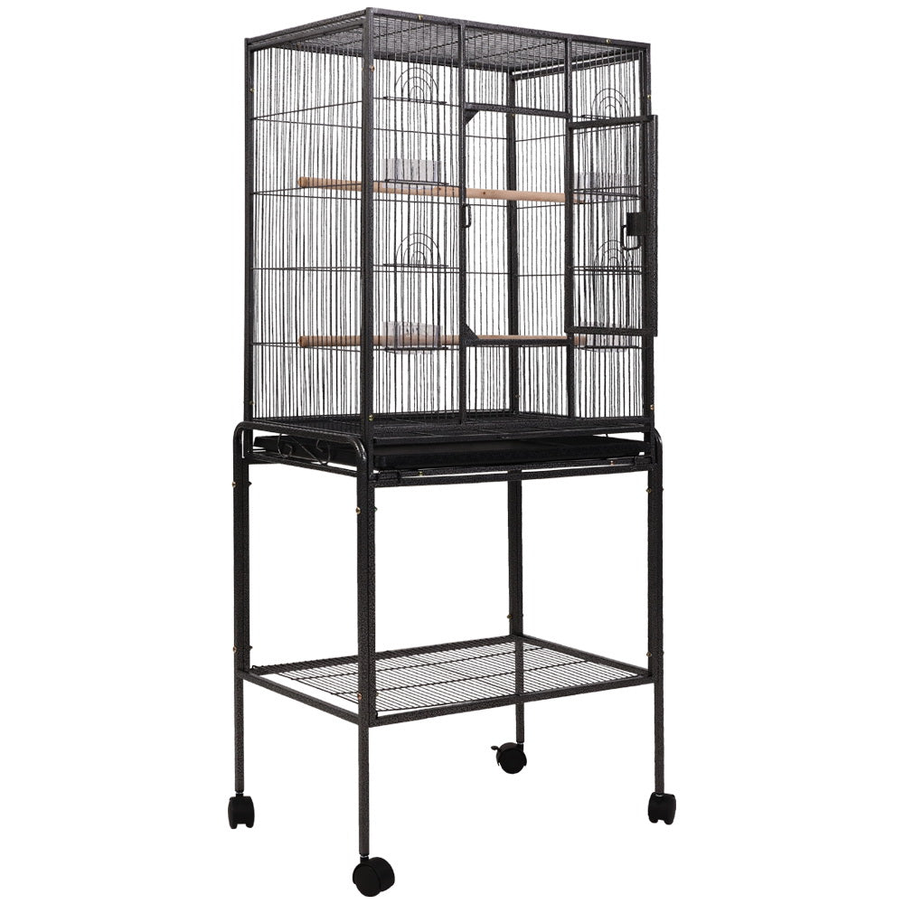 i.Pet Large Bird Cage with Perch - Black 