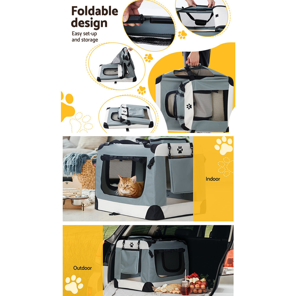i.Pet Pet Carrier Soft Crate Dog Cat Travel Portable Cage Kennel Foldable 2XL - i.Pet