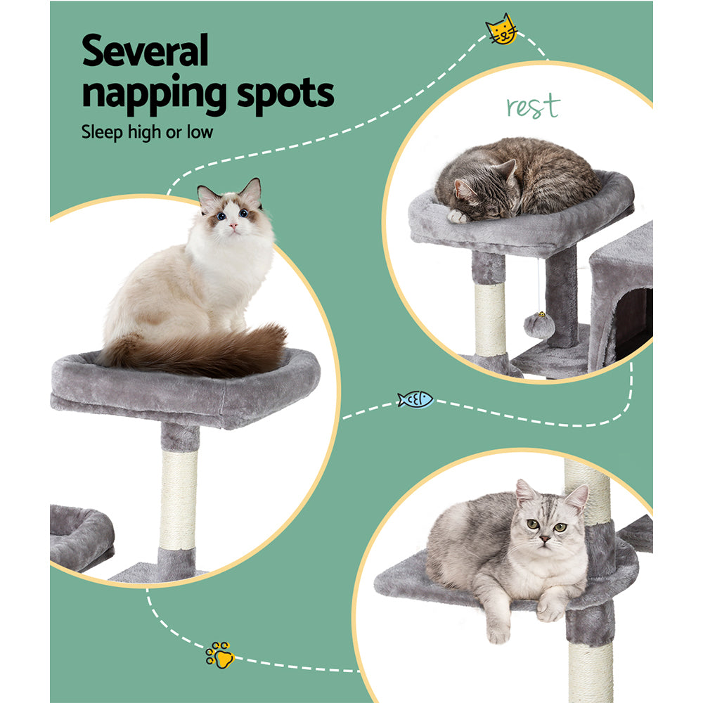 i.Pet Cat Tree Tower Scratching Post Scratcher Wood Condo House Bed Trees 103cm - i.Pet