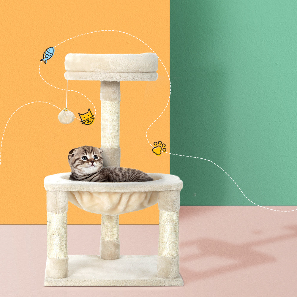 i.Pet Cat Tree Tower Scratching Post Scratcher Wood Condo Toys House Bed 69cm - i.Pet