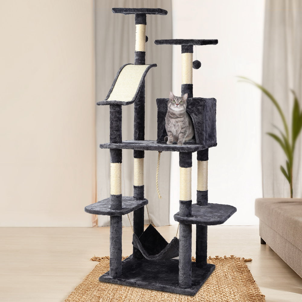 i.Pet Cat Tree Scratching Post Tower Cat Condo 171cm - Grey