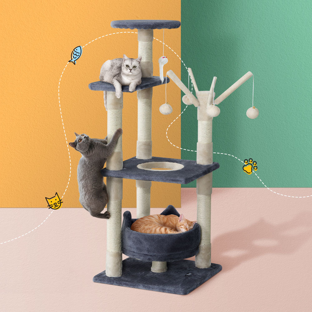 i.Pet Cat Tree Scratching Post Scratcher Cat Tree Tower Condo House toys 110cm - i.Pet