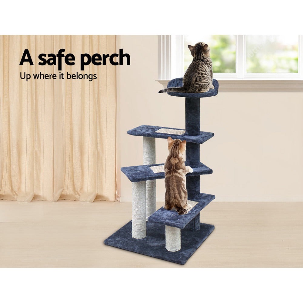 i.Pet Multi Level Cat Scratching Tree 100cm - Dark Grey 