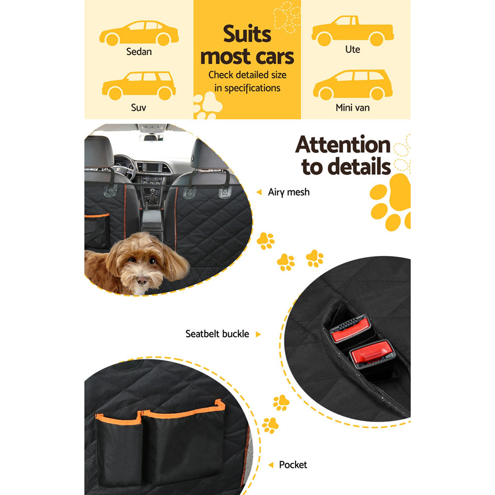 i.Pet Pet Car Seat Cover Dog Hammock Protector Back Waterproof Belt Non Slip Mat - i.Pet