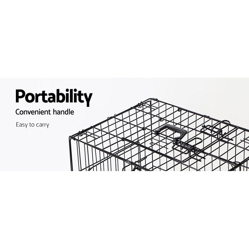 i.Pet 24-inch Foldable Dog Cage - Black