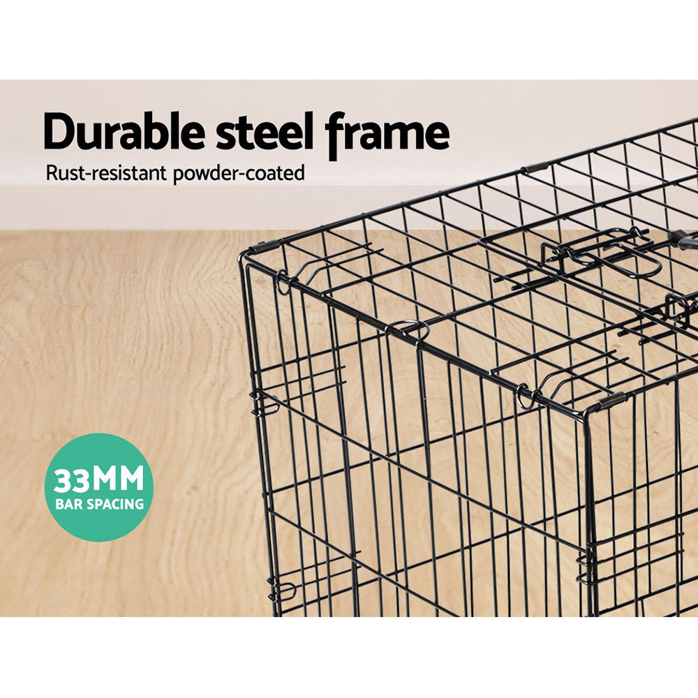 i.Pet 42-inch Foldable Dog Cage - Black