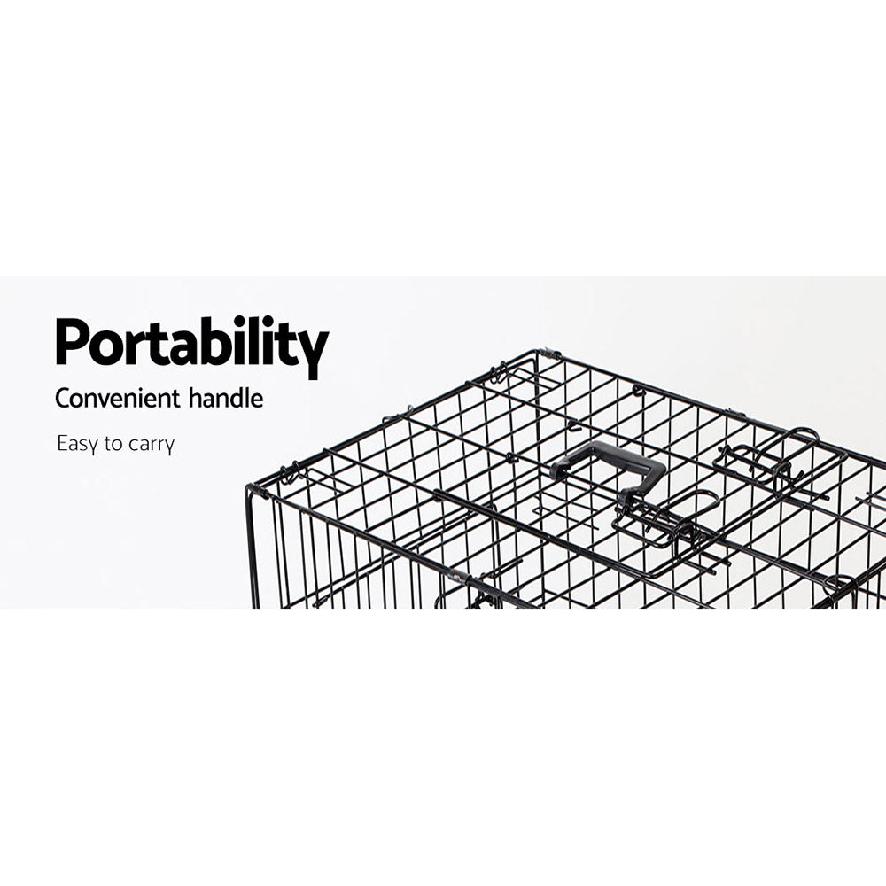 i.Pet 48-inch Foldable Dog Cage - Black