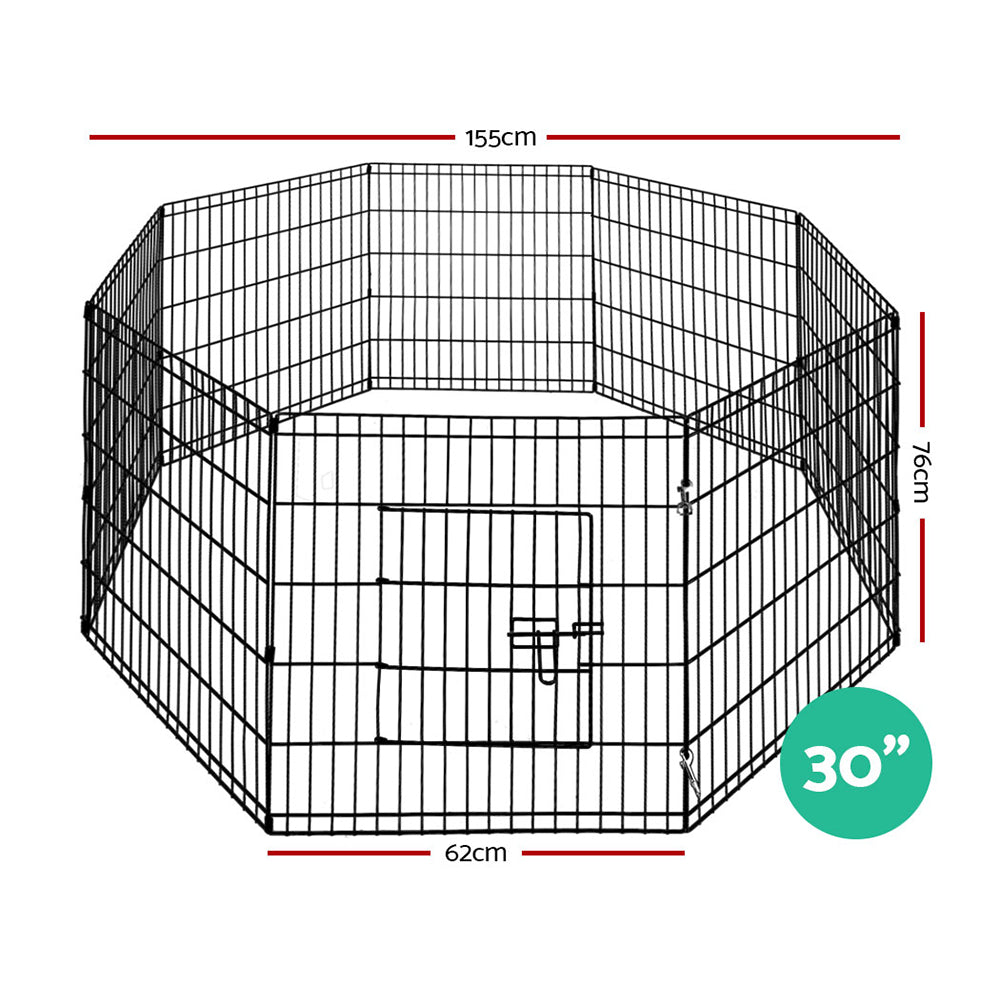 i.Pet 8 Panel Pet Playpen for Dogs and Puppies 30 inches
