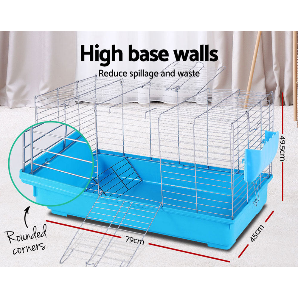 i.Pet Rabbit Bunny Guinea Pig Home - Wheeled stand rabbit cage hutch (80cm) - i.Pet