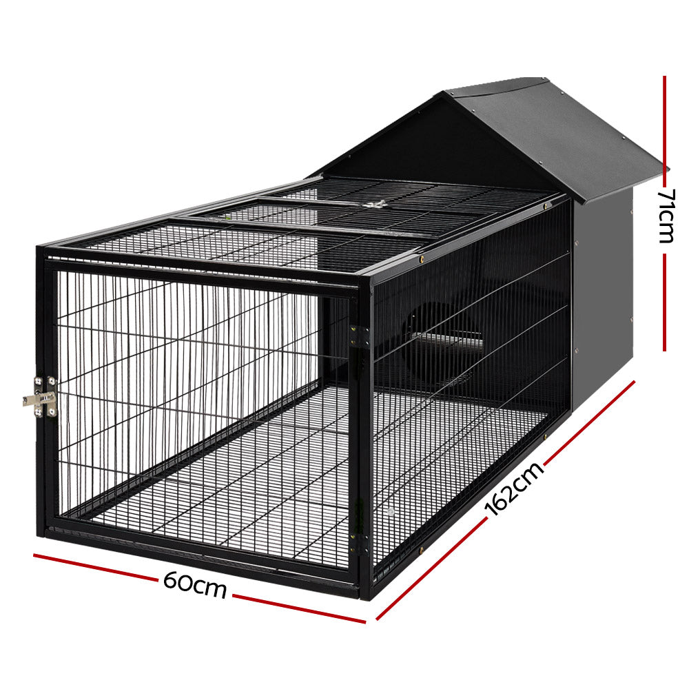 Rabbit Cage Hutch 162x60cm Enclosure Metal - Main Image